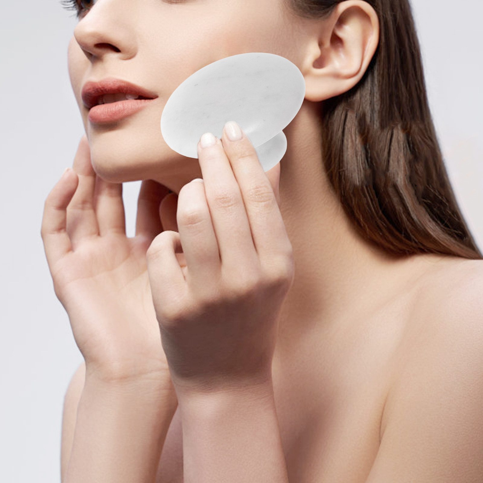 Jade Roller Stone - Jade Facial Massage Roller White Mushroom