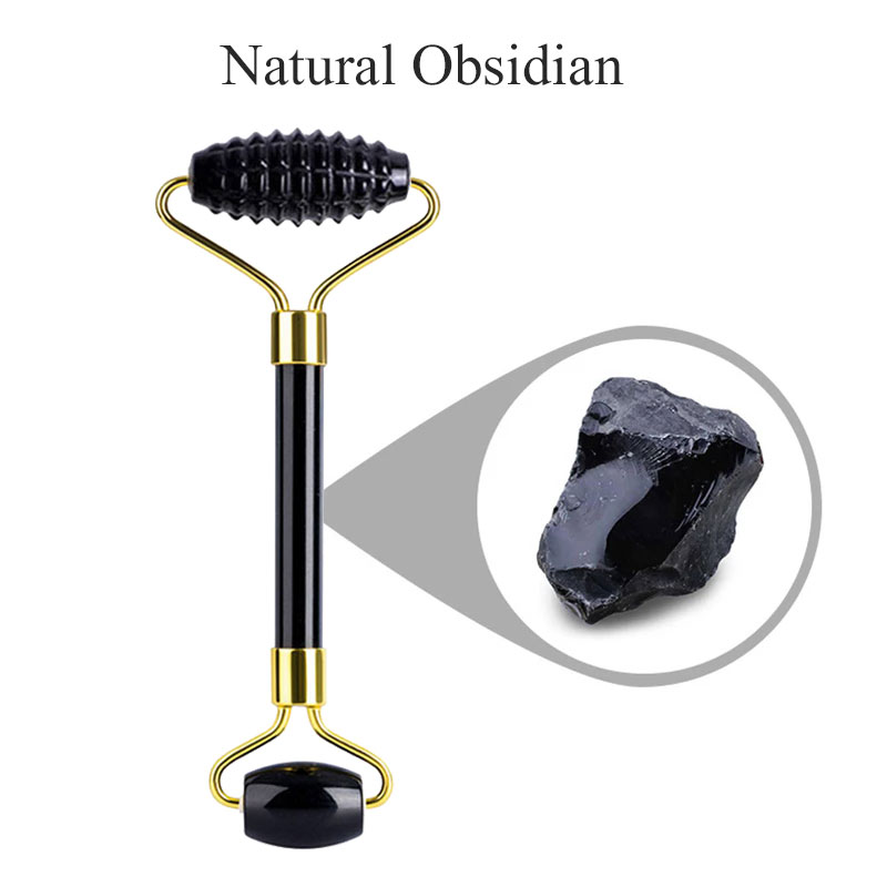 Natural Obsidian Face Massage  - Jade Roller Stone review and price