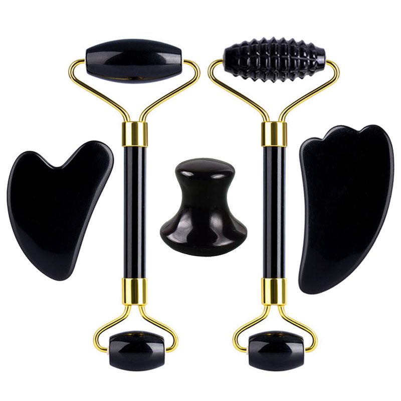 Natural Obsidian Face Massage  - Jade Roller Stone review and price