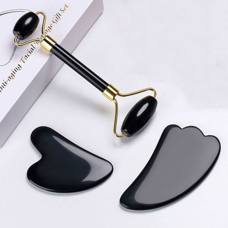 Natural Obsidian Face Massage  - Jade Roller Stone review and price
