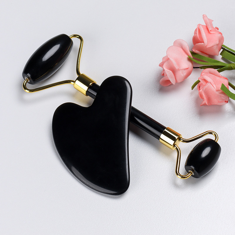 Natural Obsidian Face Massage  - Jade Roller Stone review and price