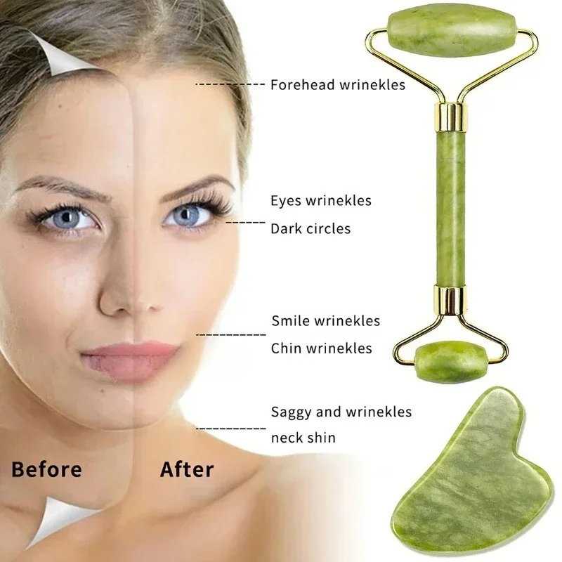 Natural jade roller massager,  - Jade Roller Stone review and price