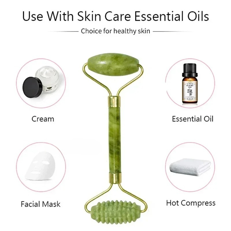 Natural jade roller massager,  - Jade Roller Stone review and price