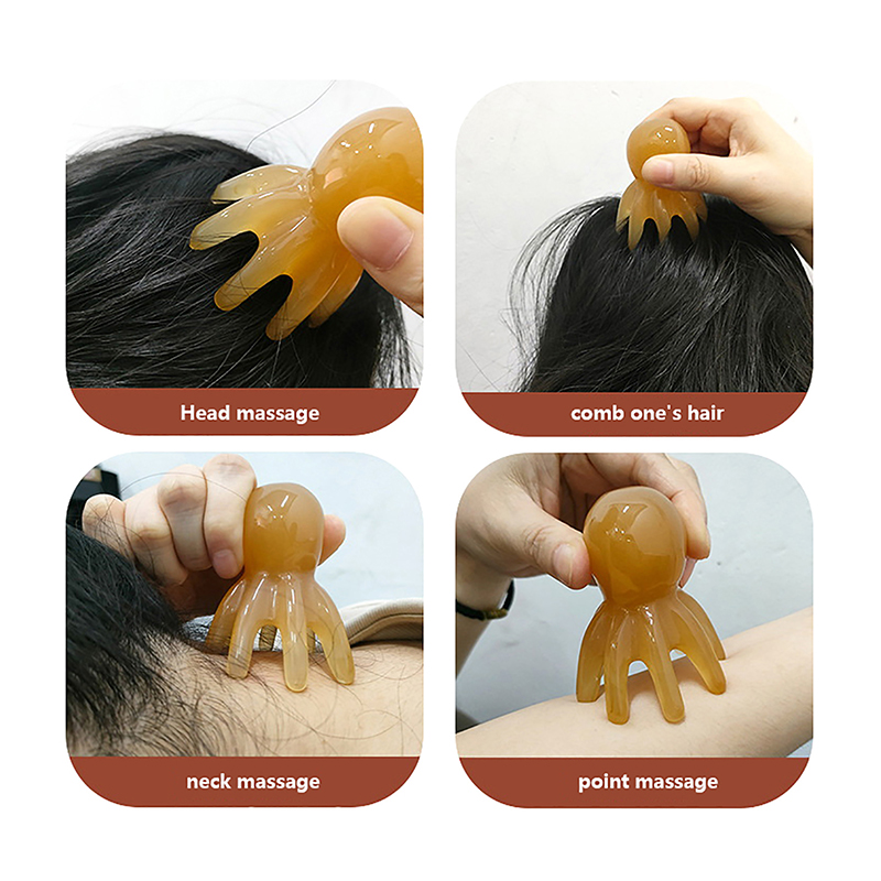 2Pcs Resin Octopus Comb Scalp  - Wellness Spa With Massage review and price