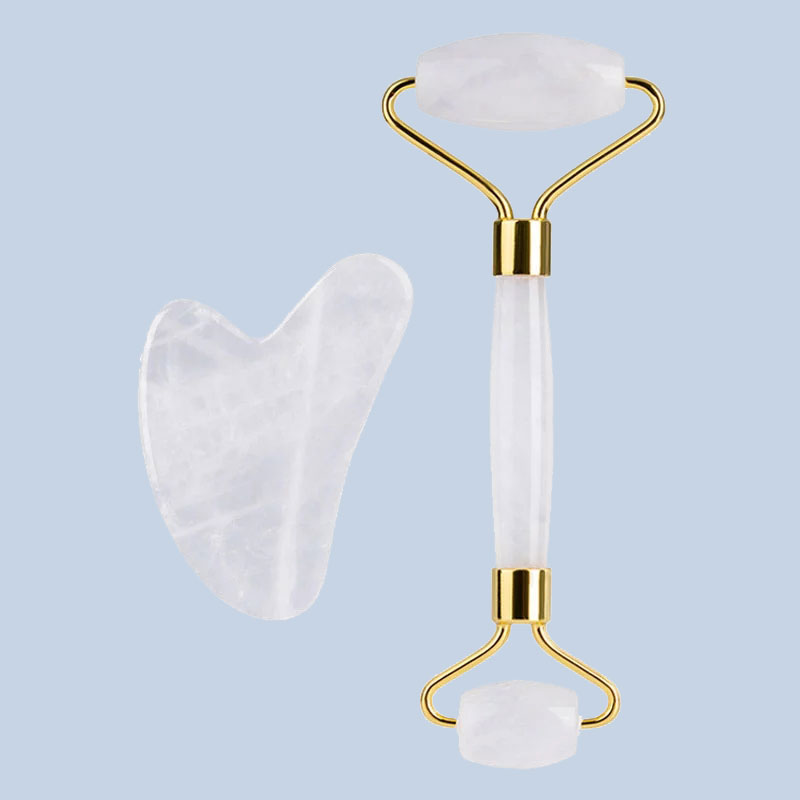 Natural White Crystal Face Mas - Jade Roller Stone review and price