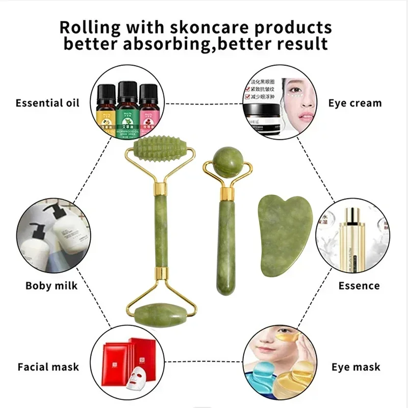 Natural Jade Roller Face Gua S - Jade Roller Stone review and price