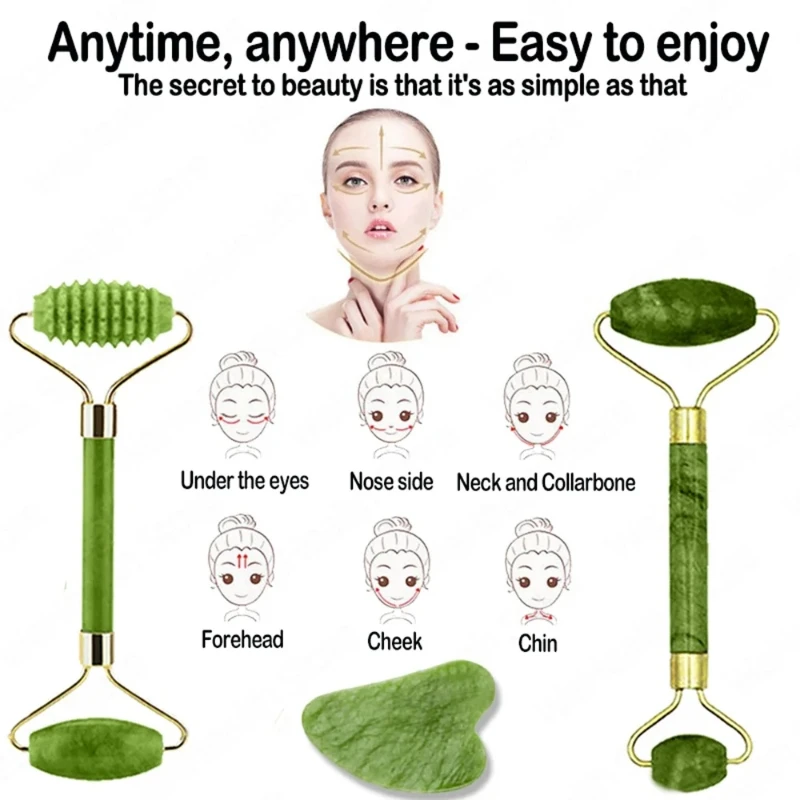 Natural Jade Roller Face Gua S - Jade Roller Stone review and price