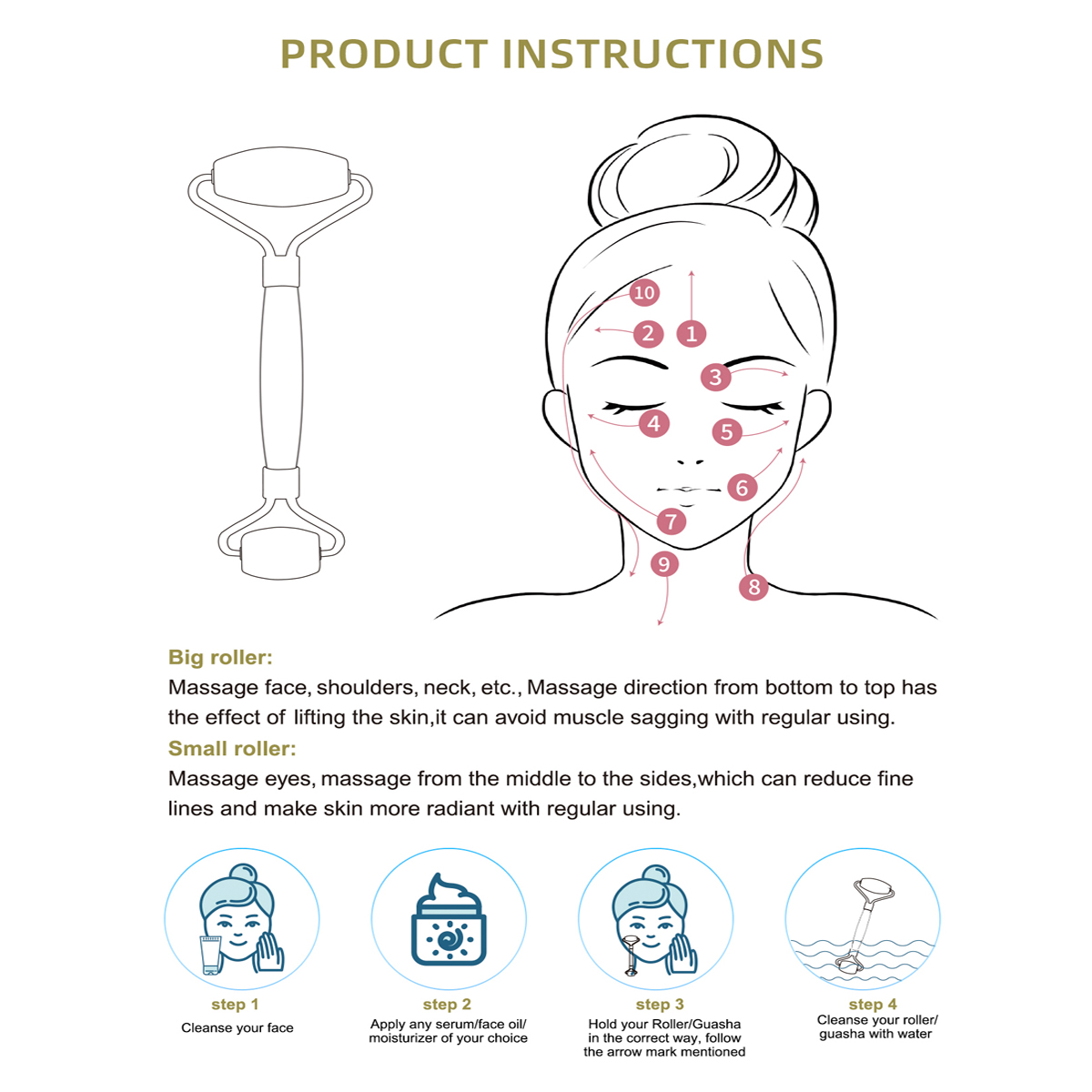 Natural Jade Roller Massager f - Jade Roller Stone review and price